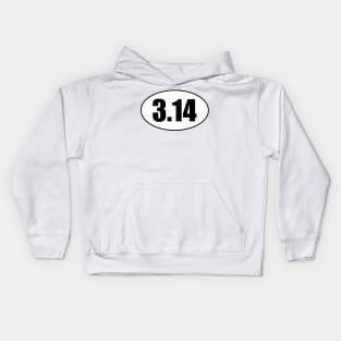 3.14 Pi Marathon or European Style Oval Kids Hoodie